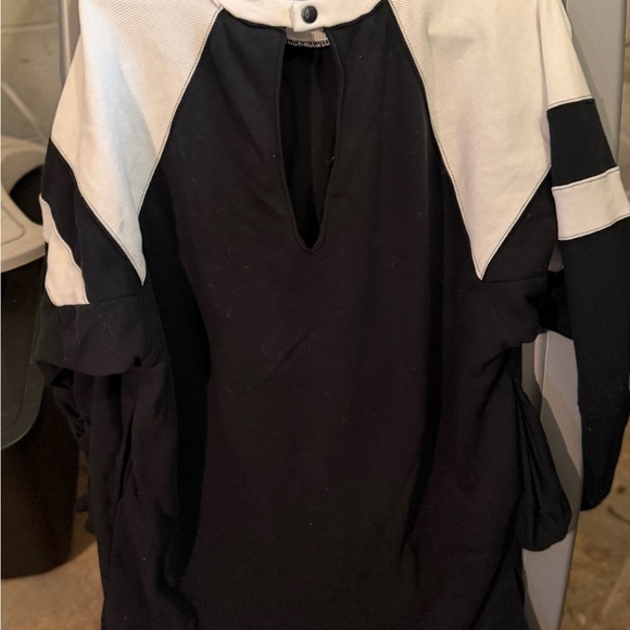 FP Movement by Free People Black and White Sporty sweatshirt Mini Dress - Picture 3 of 3